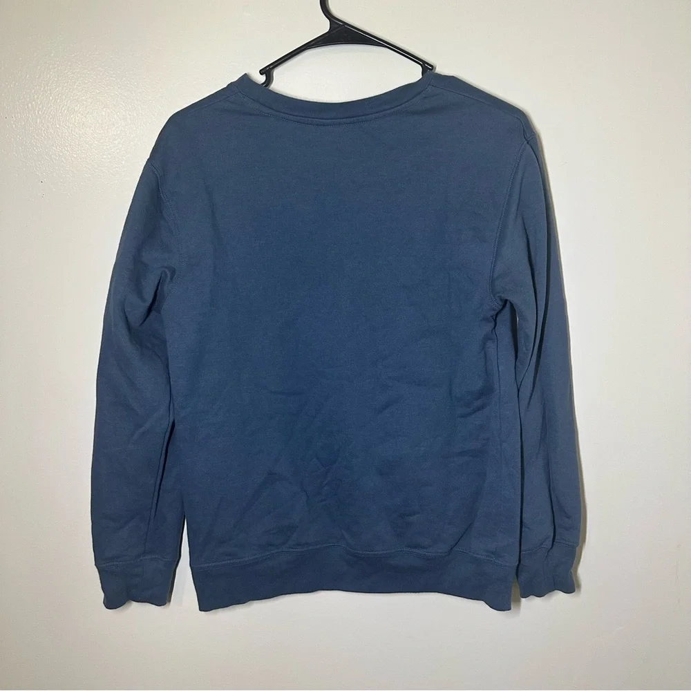 ⚫️Coca-Cola‎ Size Youth Medium Graphic Sweatshirt Long Sleeve Logo Blue - Picture 2 of 4